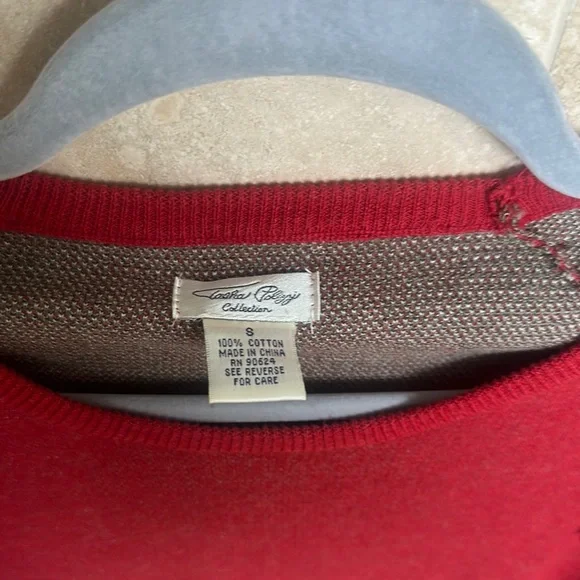 Red Western Sweater with Horse Design and Fringe - Picture 2 of 3